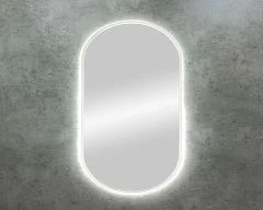 Зеркало Art&Max Bari 70*110 белое матовое с подсветкой холодный свет